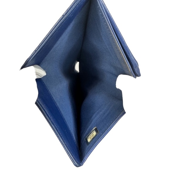 CHANEL Blue Quilted Calfskin Flap Bifold Wallet - Picture 12 of 15